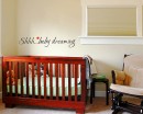 Shhh... Baby Dreaming Quotes Wall Decal Nursery Room Quote Lettering Stickers